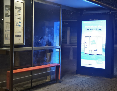 Digital bus stop advertising for myWorthing 