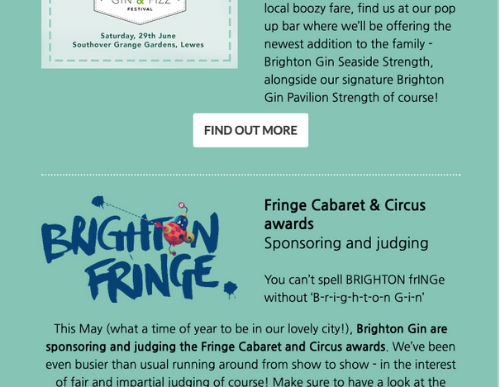 Mailchimp newsletter design