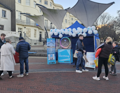 The events team promoting the myWorthing app
