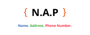 NAP graphic: Name, Address and Phone Number for Local SEO