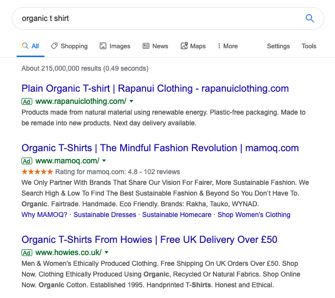 Paid advertising PPC