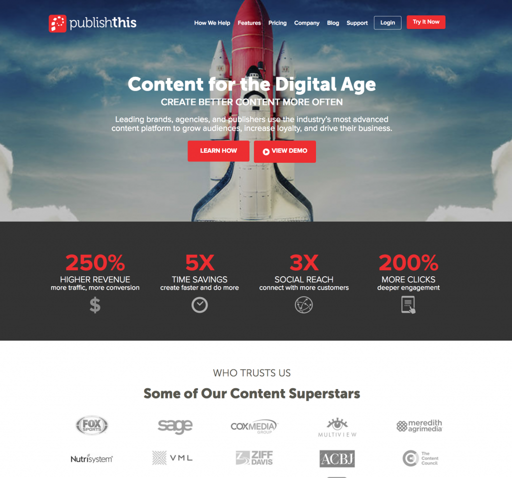 This website Publishthis oozes credibility and expertise 