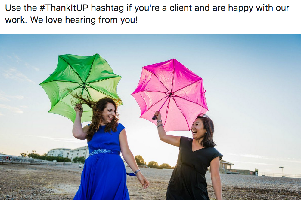 Ask for testimonials over social media, Shake It Up Creative