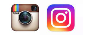 Instagram logo through its brand logo redesign