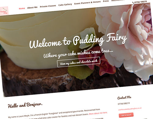 Pudding Fairy website redesign