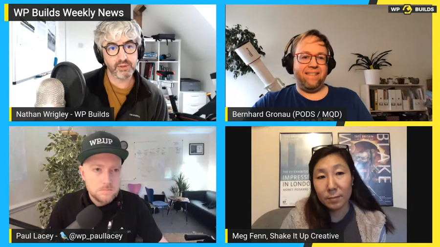 Meg Fenn on WP Builds live news chat with Nathan Wrigley